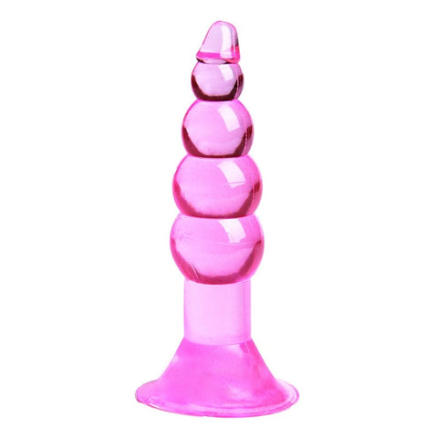 Ribbed Suction Butt Plug