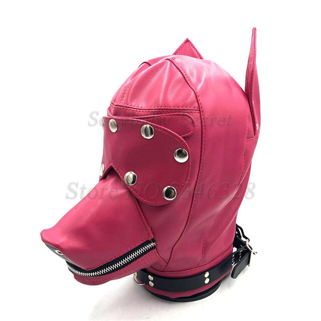 PU Leather BDSM Dog Mask